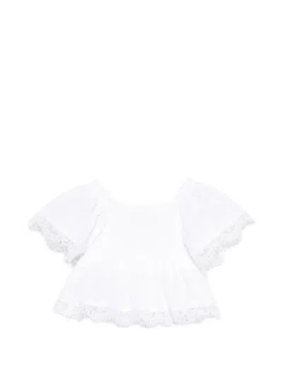 Ermanno Scervino Junior Austin Lace Blouse In Multi