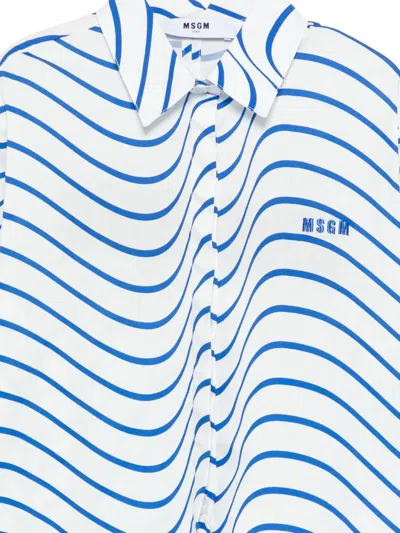 Msgm Patterned Shirt In Multi