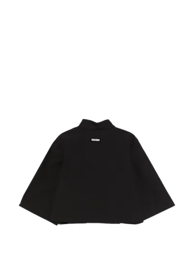 Msgm Sequin-appliqué Shirt In Black