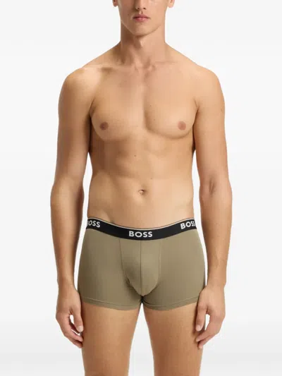 Hugo Boss Patterned Logo Boxers Pack Of Three In Multi