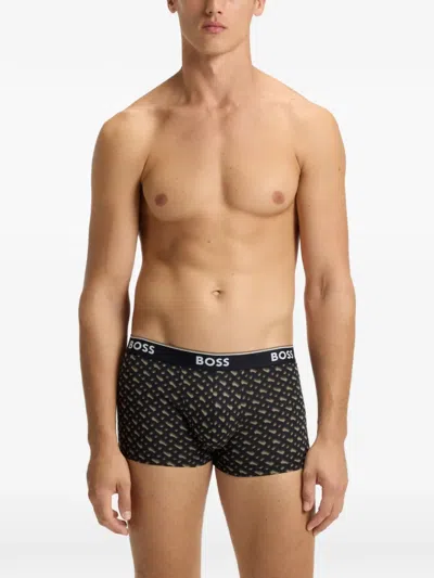 Hugo Boss Patterned Logo Boxers Pack Of Three In Multi