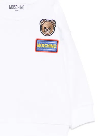 Moschino Multi-patch Sweatshirt In White