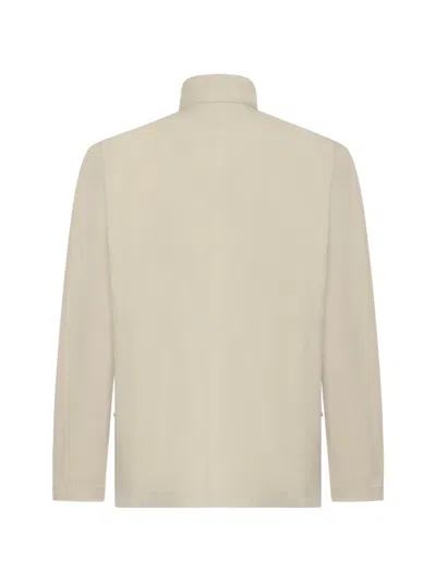 Fay Button-fastening Jacket In Neutral