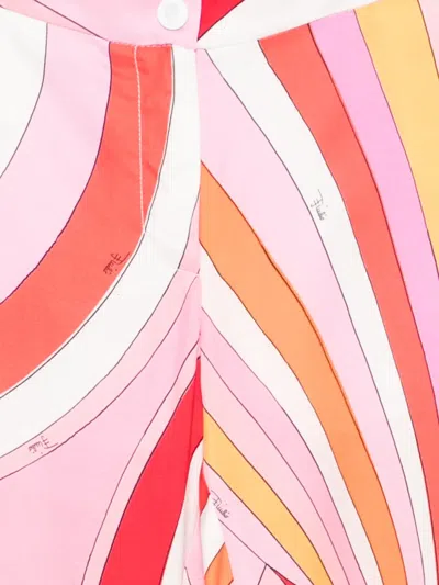 Pucci Junior Patterned Trousers In Multi