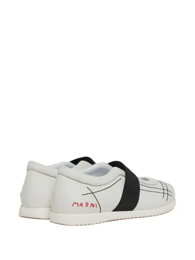 Marni Stitching Sneakers In Gray