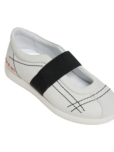 Marni Stitching Sneakers In Gray