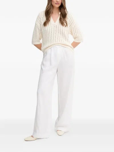 Ouí Elasticated Trousers In White