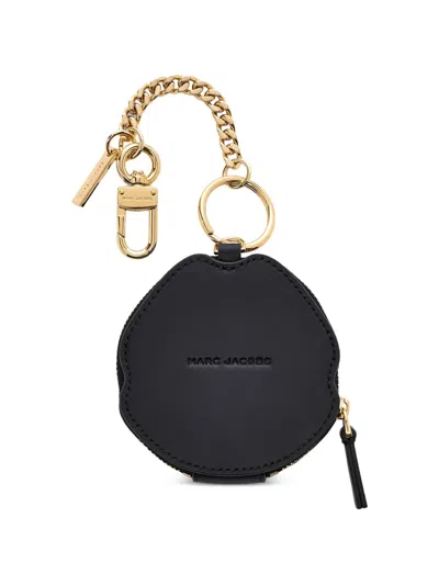 Marc Jacobs Lips Cookie Leather Pouch In Black