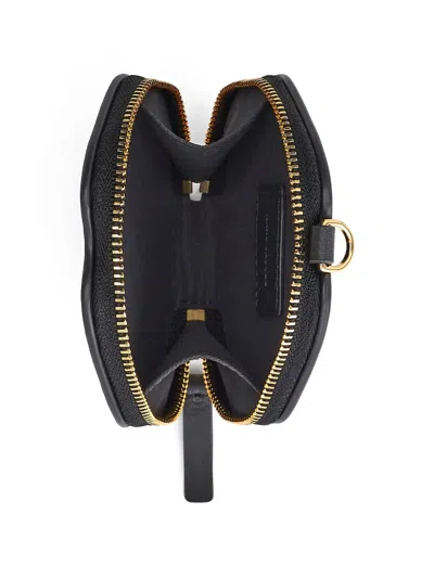 Marc Jacobs Lips Cookie Leather Pouch In Black