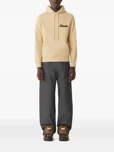 Lanvin Gray Wide-leg Chambray Cargo Pants In Gray