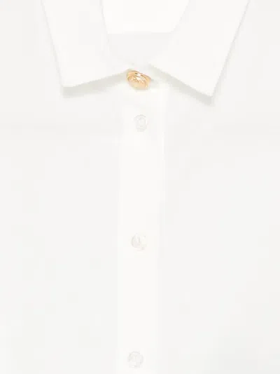 Balmain Ruffled Buttoned Shirt In White