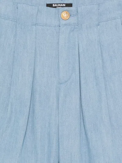 Balmain Pleated Shorts In Multi