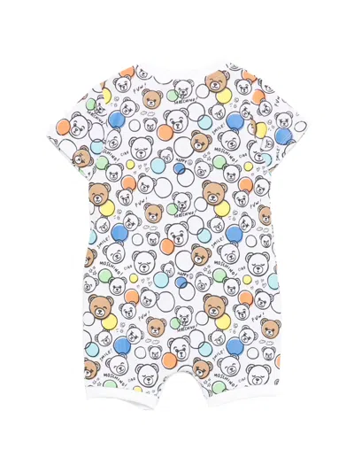 Moschino Teddy-print Romper In White