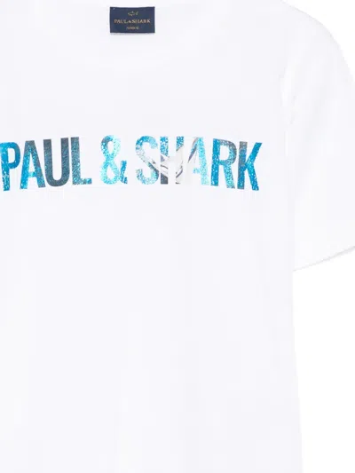 Paul & Shark Junior Logo T-shirt In White
