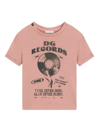 Dolce & Gabbana Cotton T-shirt With Print In Pink