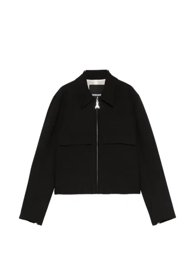 Patrizia Pepe Twill Sporty Jacket In Black