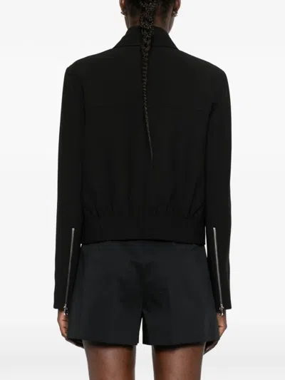 Patrizia Pepe Twill Sporty Jacket In Black