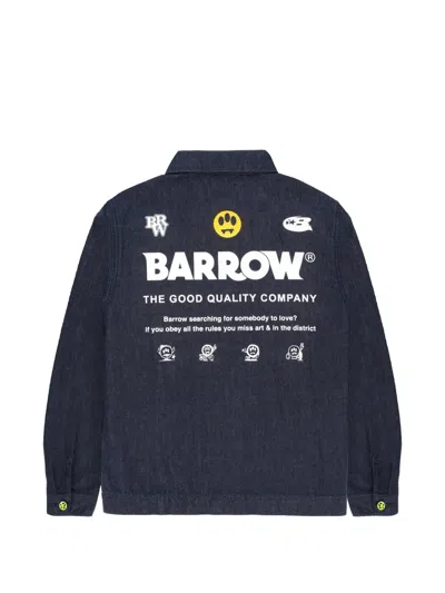 Barrow Logo-detail Buttoned Jacket In Blue