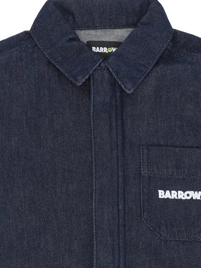Barrow Logo-detail Buttoned Jacket In Blue