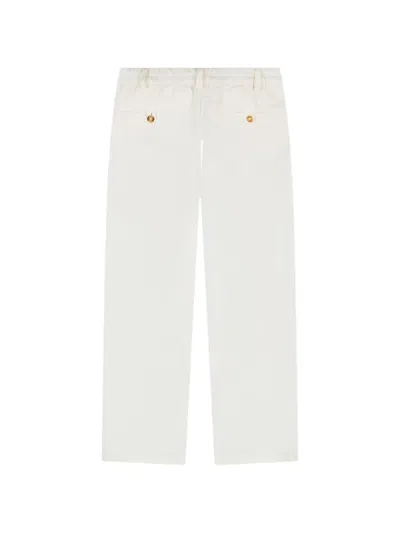 Donsje Button Trousers In White