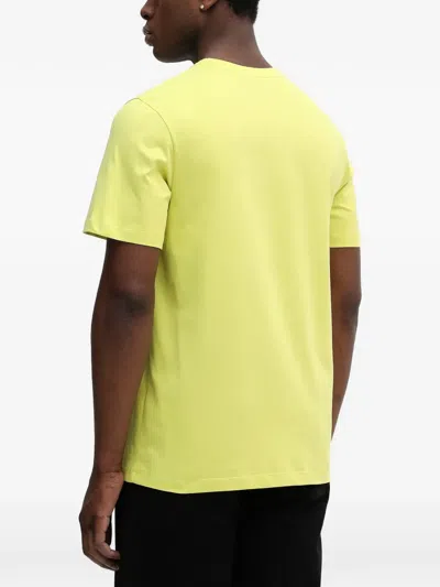 Msgm Logo-detail T-shirt In Yellow