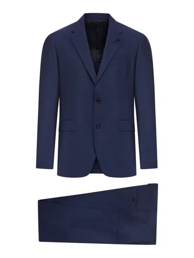 Lardini Single-breasted Tailored Suit In Blue