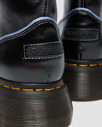 Dr. Martens Buzz Hi Gloss Leather Boots In Black