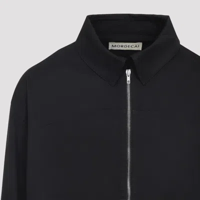Mordecai Layered Jacket Point Collar Adjustable Drawstrings In Black