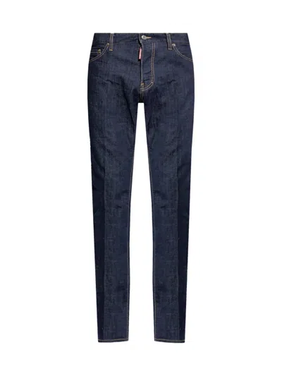 Dsquared2 Cool Guy Logo Patch Jeans In Blue