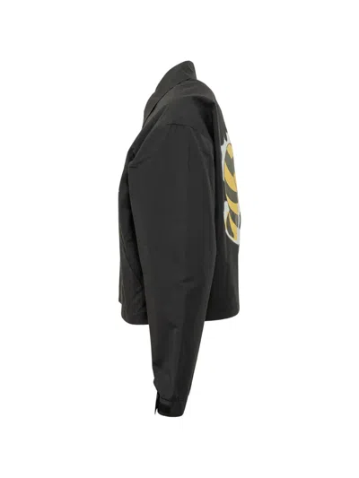 Kenzo Coach Jacket With Stampaint In Black