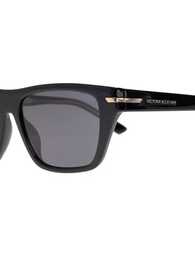 Victoria Beckham Rectangle-frame Sunglasses In Black