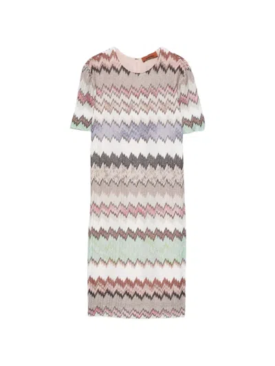 ZIGZAG SHORT-SLEEVE DRESS