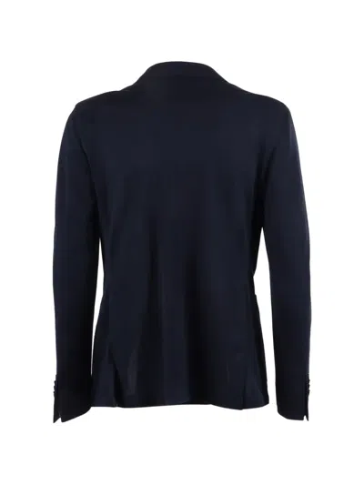 L.b.m 1911 Double Breasted Structured Blazer In Blue