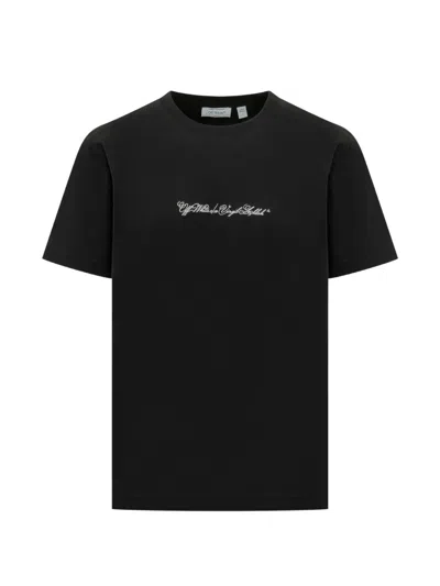 Off-white Arrow Script Short-sleeve T-shirt In Black
