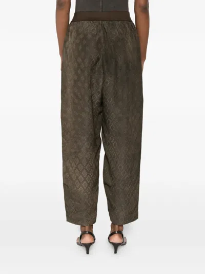 Uma Wang Patterned Trousers In Brown