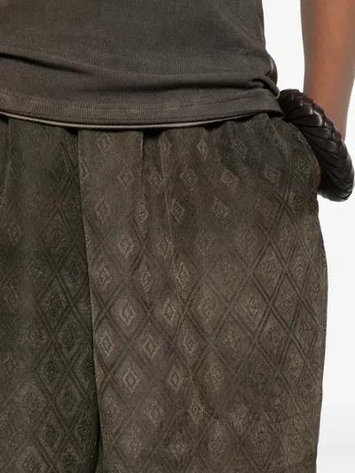 Uma Wang Patterned Trousers In Brown