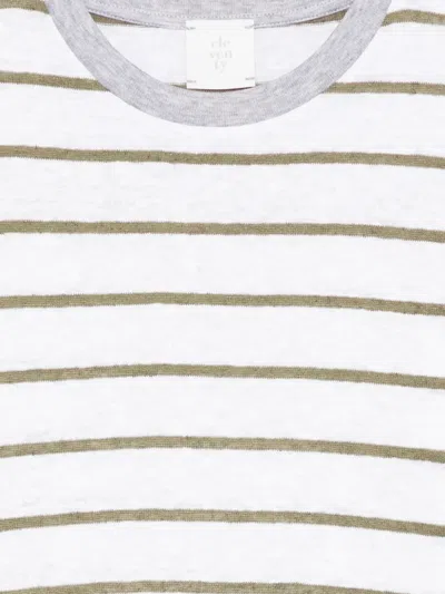 Eleventy Striped T-shirt In Multi