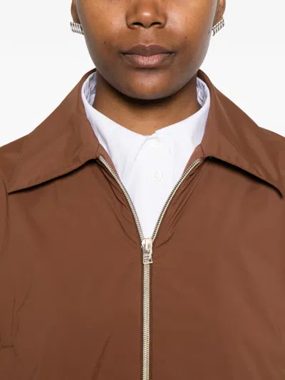 Herno Zip-up Jacket In Brown