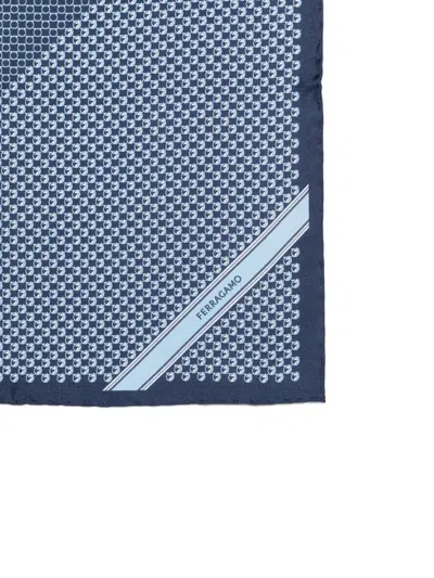 Ferragamo Pattern Scarf In Blue