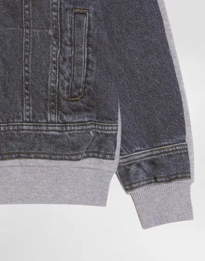 Dolce & Gabbana Hooded Jacket In Gray