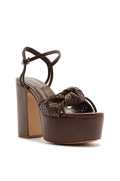 Schutz Kalina Ankle Strap Platform Sandal In Brown