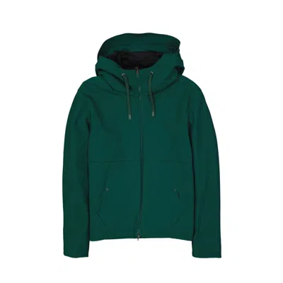 Herno Bicolor Elastane Shell Jacket In Green