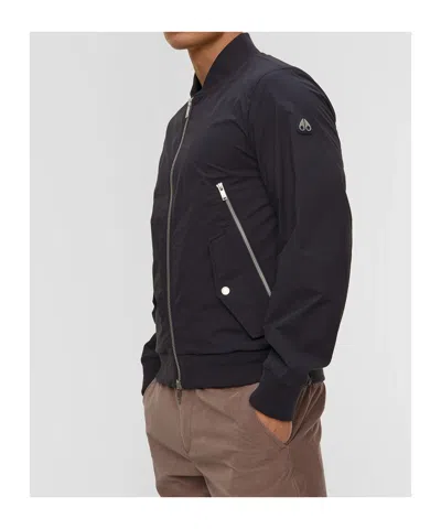 Moose Knuckles Bomber Jacket In Blue