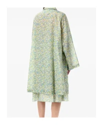 Prada Printed Re-nylon Raincoat In Green