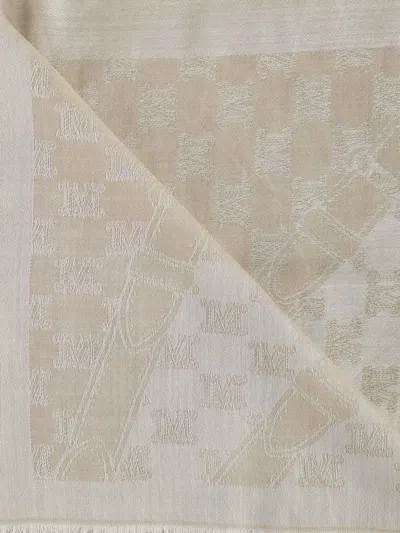 Max Mara Patterned Scarf In Brown