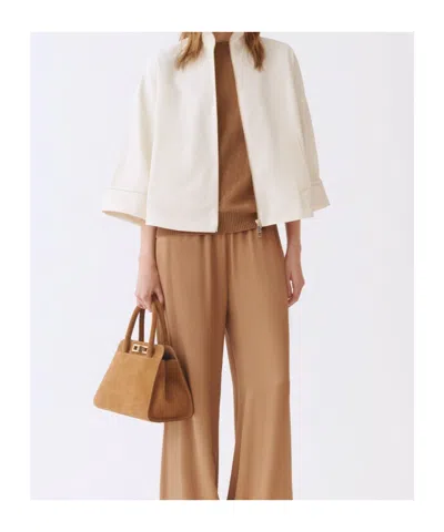 Fabiana Filippi Jacket Woman Color Butter In White