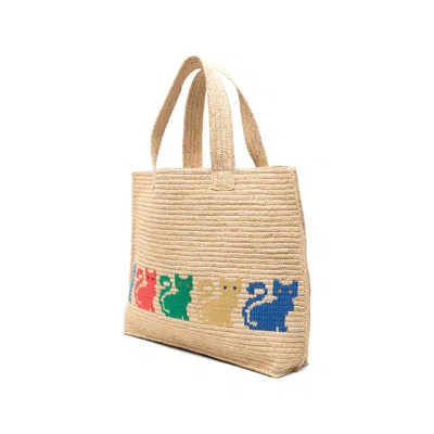 Valentino Garavani  Garavani Raffiachat Large Raffia Shopping Bag Woman Natural Uni In Brown