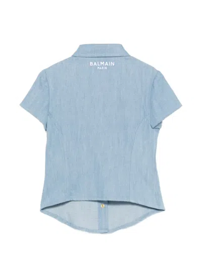 Balmain Buttoned Shirt In Blue