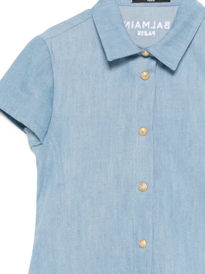 Balmain Buttoned Shirt In Blue