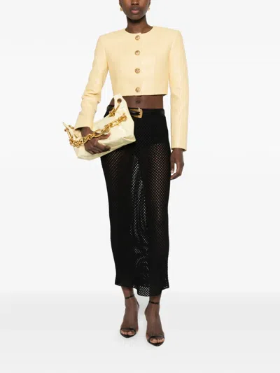 Balmain Button Front Jacket In Multi